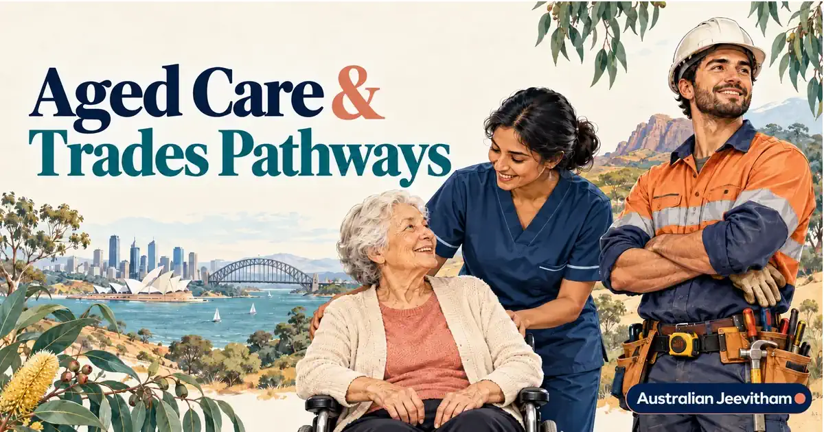 Aged Care & Trades Pathways illustrated guide