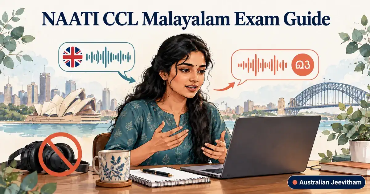 NAATI CCL Malayalam Exam Guide illustrated guide