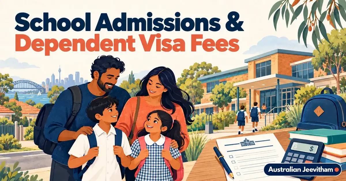 School Admissions & Dependent Visa Fees illustrated guide